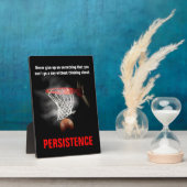 持続性バスケッ感動的プやる気を起こさせる フォトプラーク (側面)