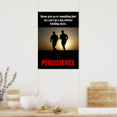 持続性ランニングフィットネス訓練やる気を起こさせる ポスター (キッチン)