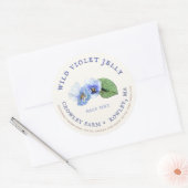 持続的に成長した野生バイオレットゼリーラベル ラウンドシール (封筒)