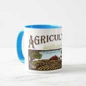 持続的農業の農場場面 マグカップ (正面左)