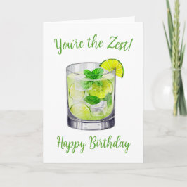 持頭水色誕生日カード カード