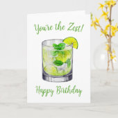 持頭水色誕生日カード カード (黄色い花)