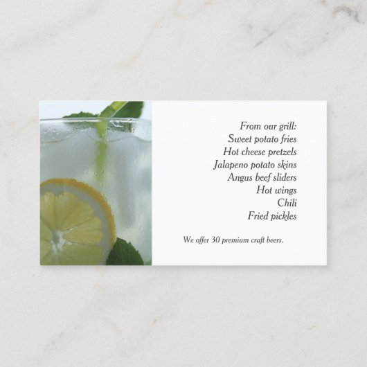 持頭酒 名刺 (裏面)