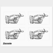 指お洒落の冷蔵で文字列を記憶するヴィンテージ 長方形シール (シート)