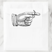 指お洒落の冷蔵で文字列を記憶するヴィンテージ 長方形シール (バッグ)