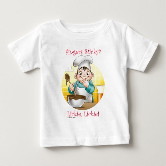 指がベタベタする？ ベビーTシャツ (正面)