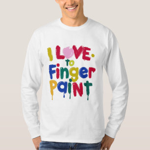 指が大好き絵を描 Tシャツ