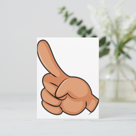 指さす指 ポストカード (スタンド正面)