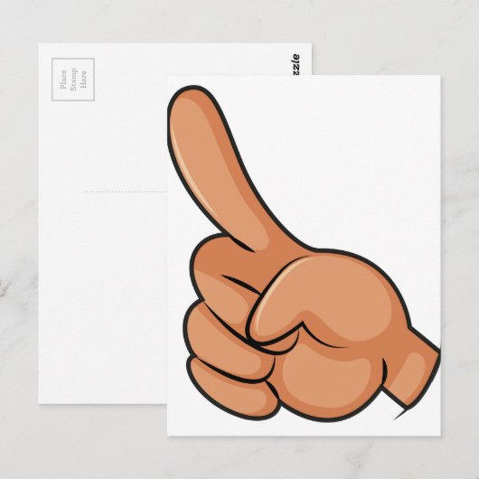 指さす指 ポストカード (正面/裏面)