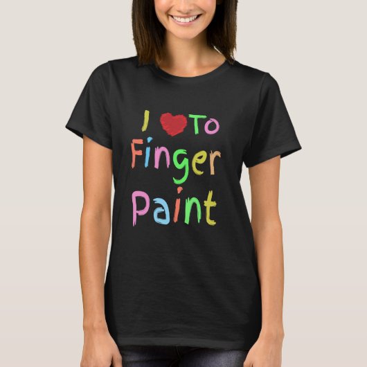指で描くのが大好きなTシャツ 婦人服ペアシャツ Tシャツ (正面)