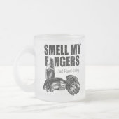 指においがする(ホッケー)曇りガラスのコーヒーマグ フロストグラスマグカップ (左)