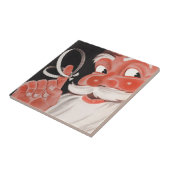 指にリマインダーの紐をつけたヴィンテージのサンタクロース タイル (側面)