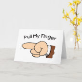 指のグリーティングカードを引っ張る カード (黄色い花)