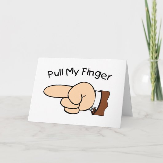 指のグリーティングカードを引っ張る カード (正面)