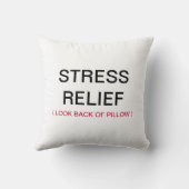 指のストレスレリーフ、浮き彫りの枕 クッション (裏面)