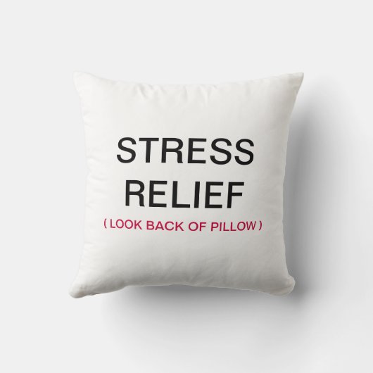 指のストレスレリーフ、浮き彫りの枕 クッション (裏面)