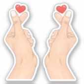 指のハート指 シール (正面)