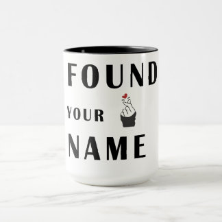 指のハート マグカップ