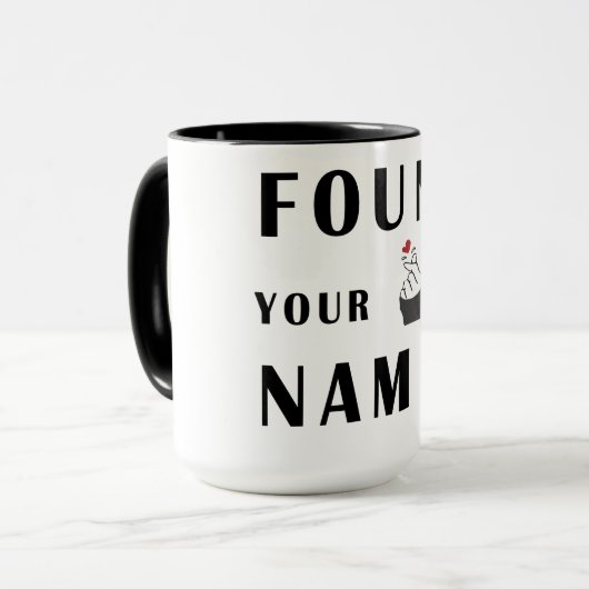 指のハート マグカップ (正面左)