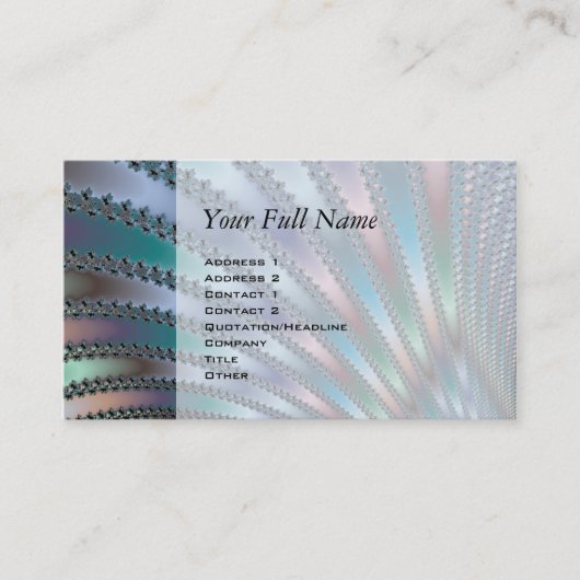 指のフラクタルアート 名刺 (正面)