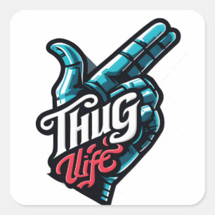 指のフレックス: Livin' the Thug Life スクエアシール