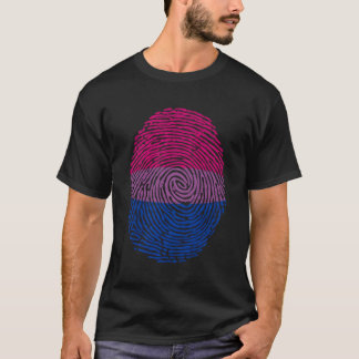 指のプリントDnaサポートLgbt Lgbtqバイアル国旗 Tシャツ