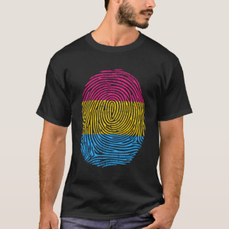 指のプリントDnaサポートLgbt Lgbtqパナルフラグ Tシャツ