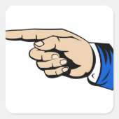 指の向き スクエアシール (正面)