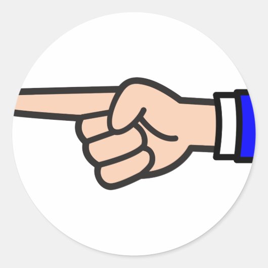 指の向き ラウンドシール (正面)