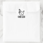 指の幸運アイコン ラウンドシール (バッグ)