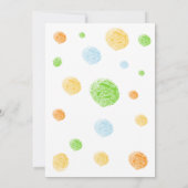 指の絵を描パーティー動物アート誕生日パーティー 招待状 (裏面)