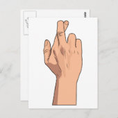 指は~手シンボルや象徴及びジェスチャーを交差させました ポストカード (正面/裏面)