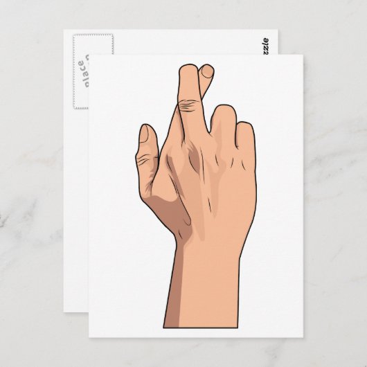 指は~手シンボルや象徴及びジェスチャーを交差させました ポストカード (正面/裏面)