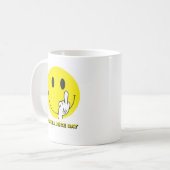 指を与える顔 コーヒーマグカップ (正面左)