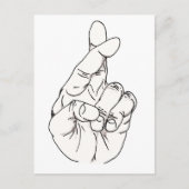 指を交差 ポストカード (正面)