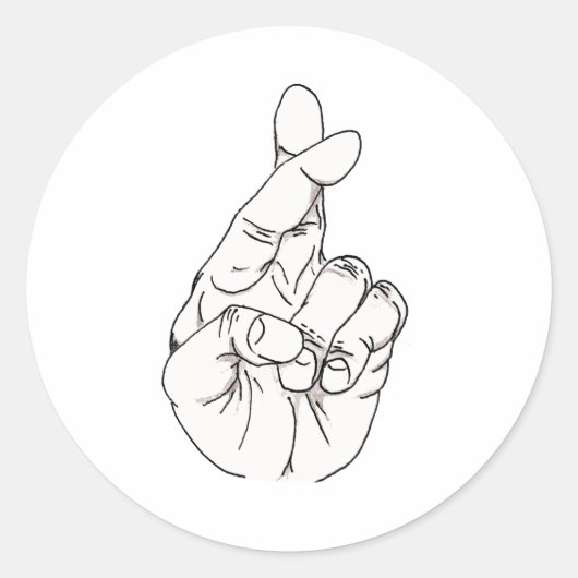 指を交差 ラウンドシール (正面)