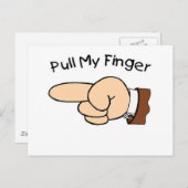 指を引く ポストカード (正面/裏面)