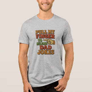 指を引っ張るとダッドジョークが始まる トライブレンドＴシャツ