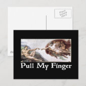 指を引っ張る ポストカード (正面/裏面)