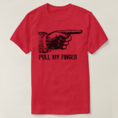 指を引っ張る Tシャツ (デザイン正面)