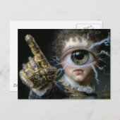 指を指さす目の人 ポストカード (正面/裏面)