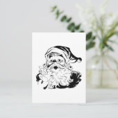 指を揺するヴィンテージのサンタクロースのポートレート シーズンポストカード (スタンド正面)