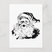 指を揺するヴィンテージのサンタクロースのポートレート シーズンポストカード (正面)