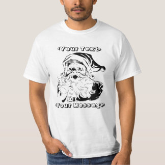 指を揺するヴィンテージのサンタクロースのポートレート Tシャツ