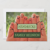 指を搭載する家族会のデザイン 招待状 (正面)