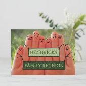 指を搭載する家族会のデザイン 招待状 (スタンド正面)