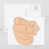 指を立ててやめさせる ポストカード (正面/裏面)