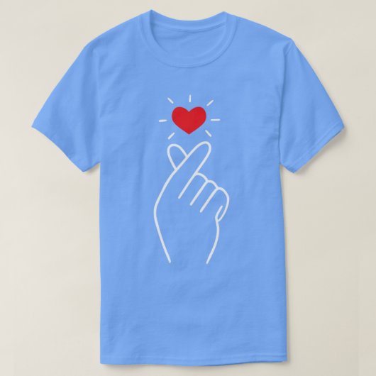 指ハート Tシャツ (デザイン正面)