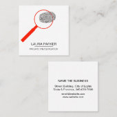 指プリント捜査官セキュリティ探偵 スクエア名刺 (正面/裏面)