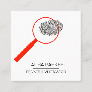 指プリント捜査官セキュリティ探偵 スクエア名刺